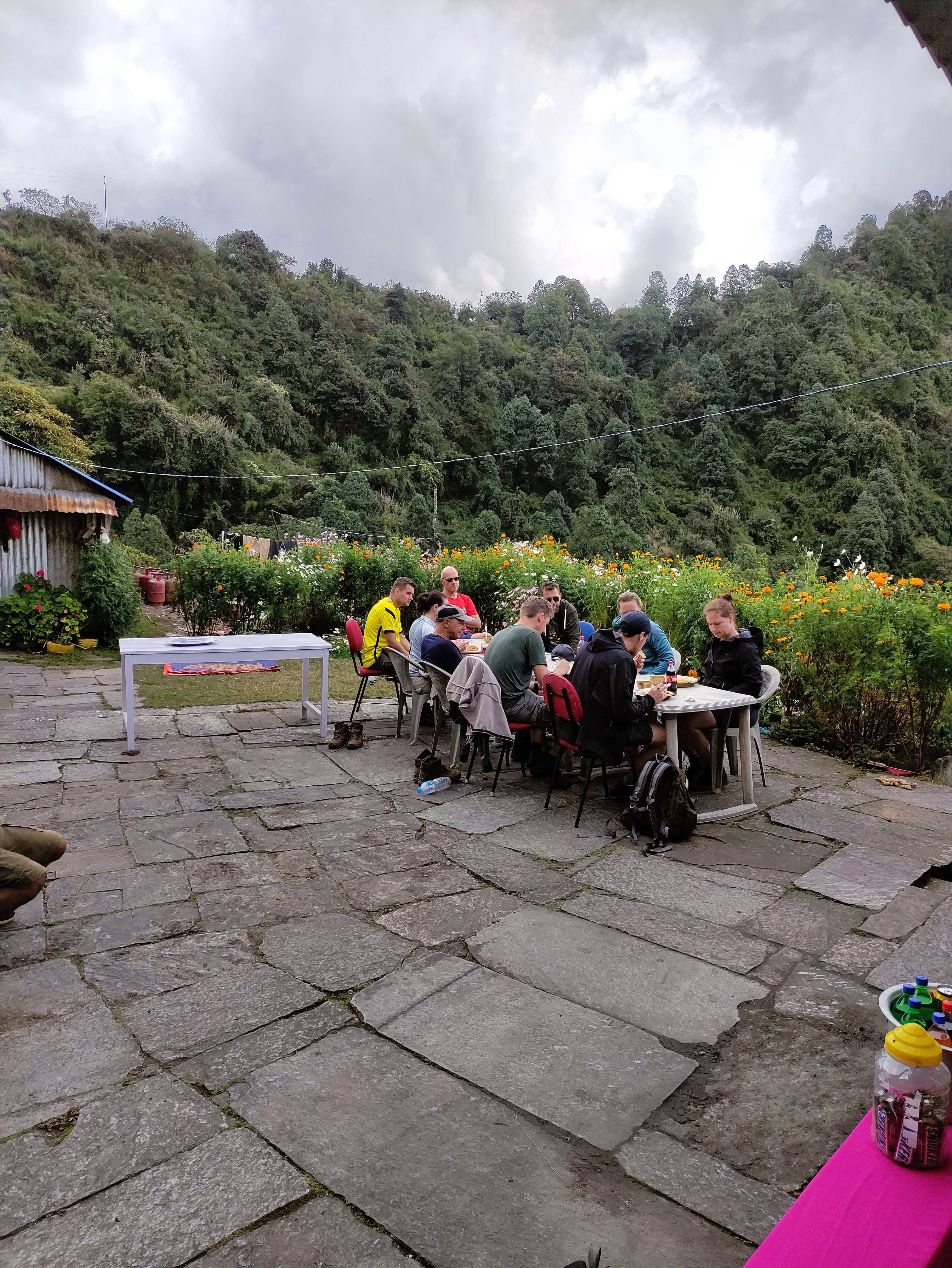 Visitors at the lodge